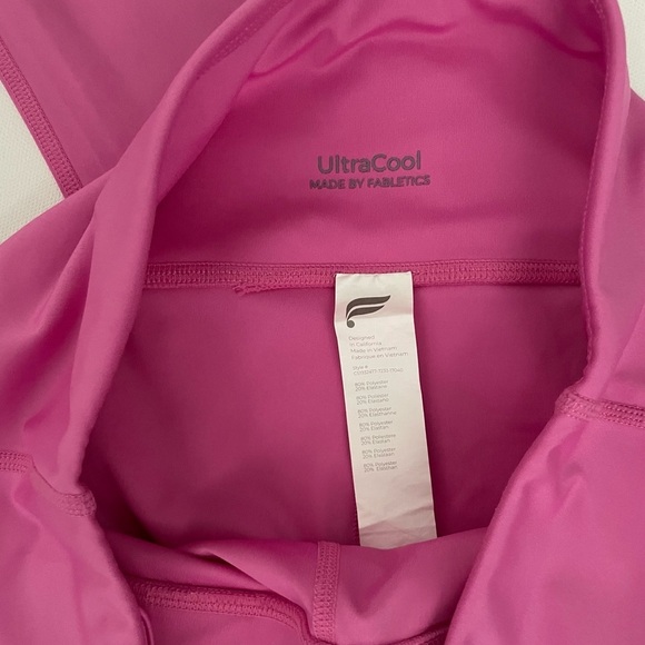 Fabletics High Waisted Ultracool Crop Hot Pink LEGGING M - Picture 4 of 10